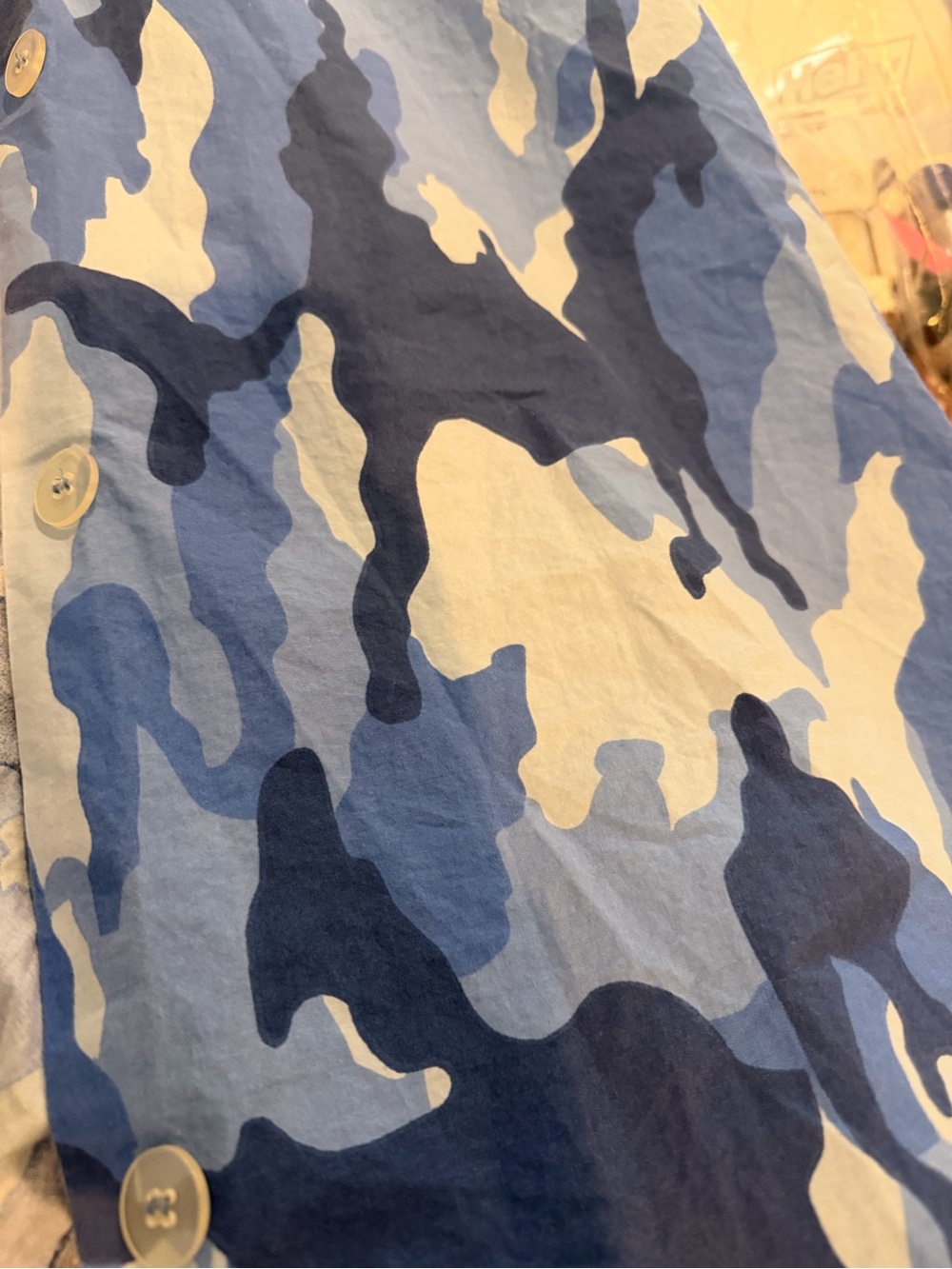 Pottery Barn Kids Full/Queen Duvet cover Blue Camouflage